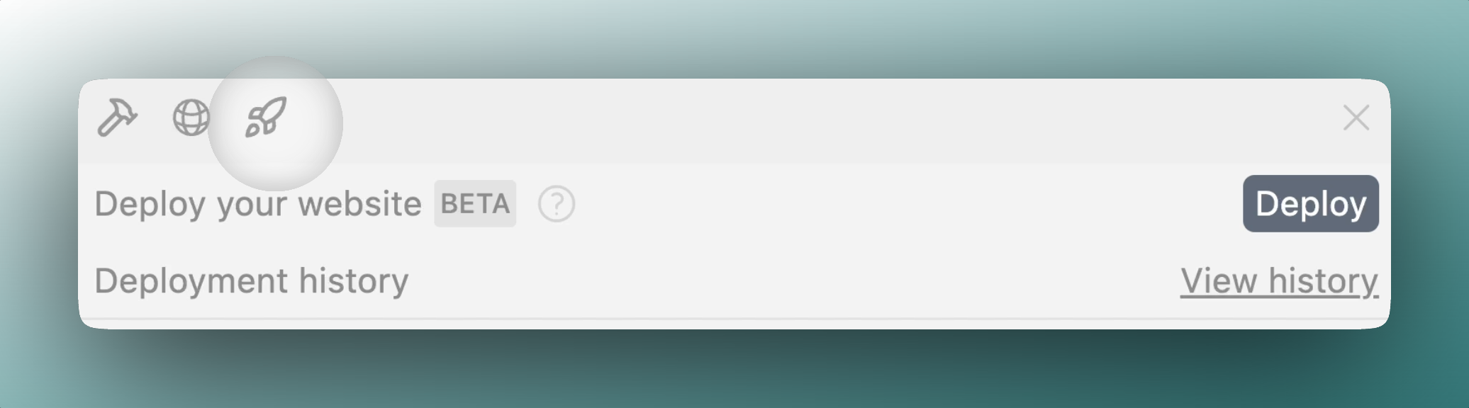 A screenshot of the Windsurf deployment button