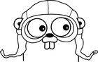 A Gopher character. The Go language mascot.
